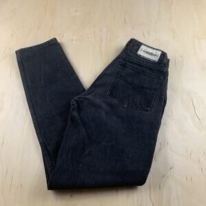 Vintage L Cavaricci Jeans Womens Size 27 Black High Rise Tapered USA Mom Denim